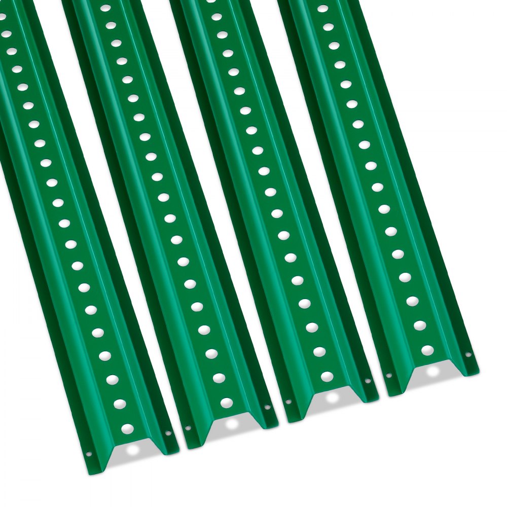 green VEVOR u-channel sign post set with pre-drilled holes.