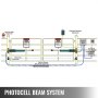 VEVOR dubbele draaipoortopener, automatische poortopener, tot 300 kg en 2,74 m lang, 50 W AC-aangedreven automatische poort met complete push/pull-to-open afstandsbedieningsset, dubbele poortopener 16 mm/s