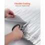 VEVOR Double Reflective Insulation Roll, Double-Sided Aluminum Foil Radiant Barrier, 6mm 30.48 m x 1.22 m, Dual-Layer Air Bubble Heat Reflective Shield, Thermal Insulation Roll for Garage Door Window RV Roofs