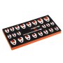 VEVOR crowfoot wrench set with multiple sizes in a black and orange case, two extension handles included.