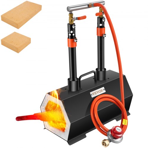 VEVOR Smeedoven Propaan Smeedoven Propane Forge zeshoekige dubbele brander Max temperatuur van 1426 °C