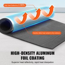 VEVOR Insulation Roll Aluminum Foil XPE Foam Core Radiant Barrier 40 in x 5 ft