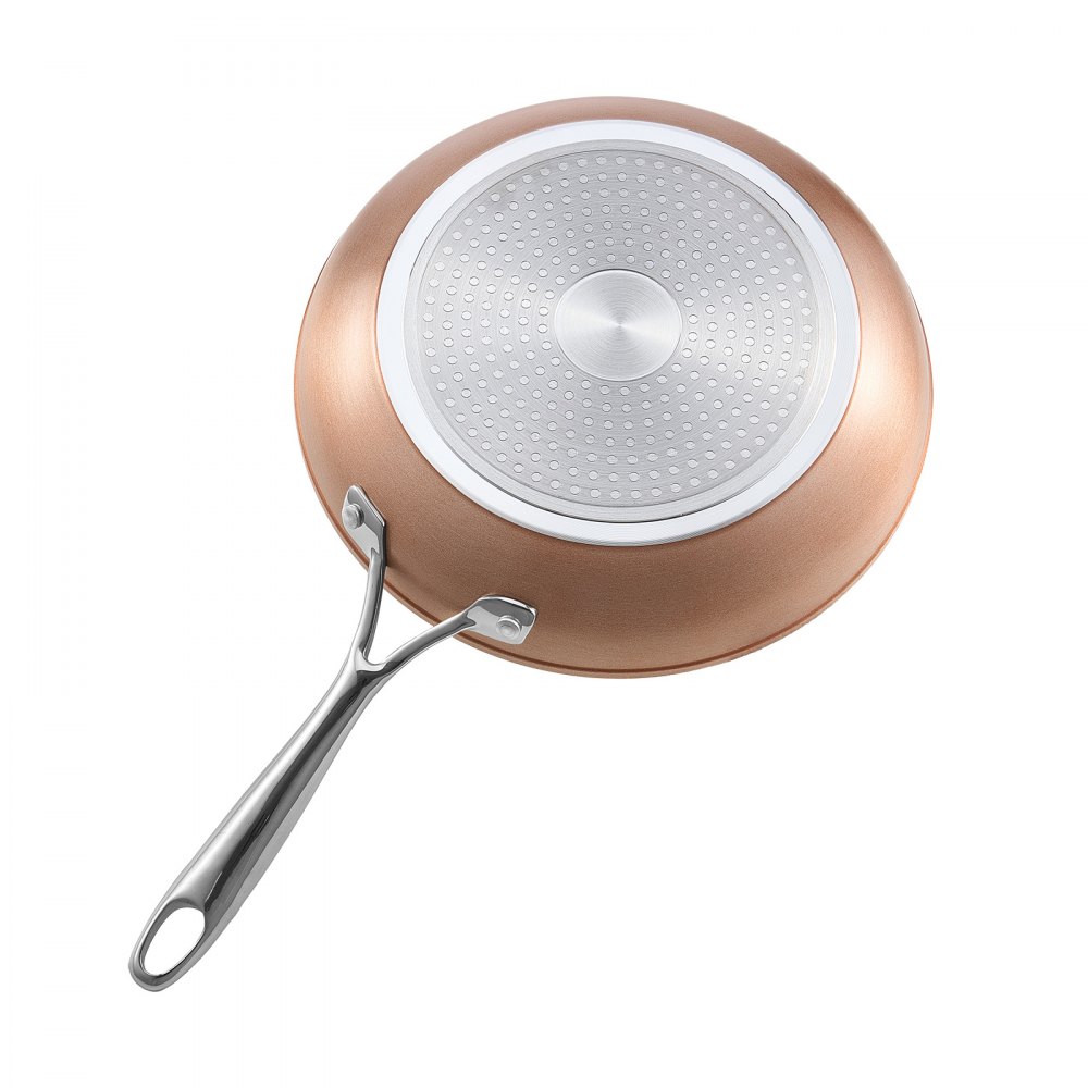 VEVOR Koekenpannenset 3-delig (20 / 27 / 30 cm), Stevige aluminium koekenpannen (antiaanbaklaag), Kookpan Keuken Kookgerei Geschikt voor Gas Elektrisch Inductie Grijs