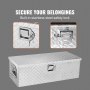 VEVOR 762 x 330 x 244 mm Tool Box for Truck Bed, Lockable 64 L Truck Box Tool Box Storage Tool Box, 30 kg Load Capacity Tool Box Organizer for Motorhome, Car etc.
