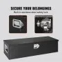 VEVOR 990 x 330 x 254 mm gereedschapskist voor vrachtwagenbed, afsluitbaar 83 l vrachtwagenkist gereedschapskist opslag gereedschapskist, 39 kg draagvermogen gereedschapskist organizer voor camper, auto zwart