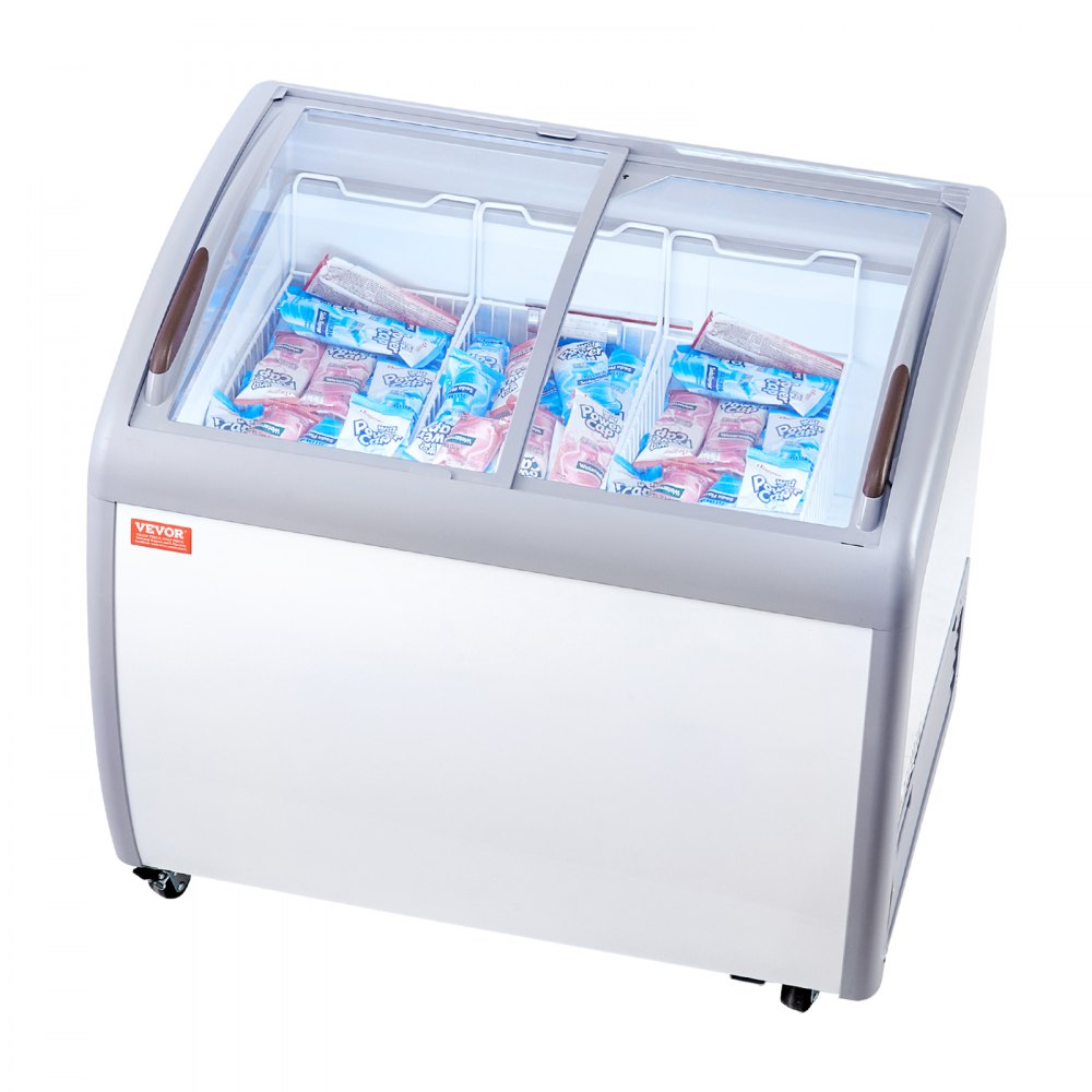 VEVOR 264 L Commercial Ice Cream Display Case Gelato Dipping Freezer Cabinet