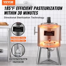 VEVOR Commercial Pasteurization Machine 30L Pasteurizer for Milk Sterilization