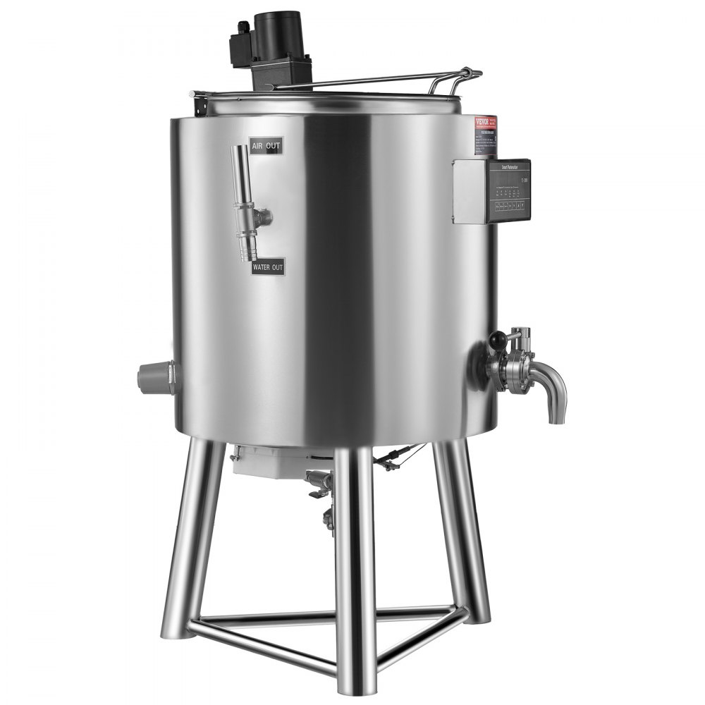 VEVOR Milk Pasteurizer 50L, Commercial Milk Pasteurization Machine, Food Grade 304 Stainless Steel, Professional Pasteurization with Time and Temperature Control, for Milk Juice Yogurt Sterilization