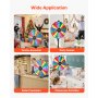 VEVOR 914 mm Spinning Prize Wheel, 18 Slots Spinning Wheel with Stand, Adjustable Height Win Fortune Roulette with a Dry Erase and 2 Markers, 6 Colors, Easy Assembly, for Party Pub Trade Show Carnival