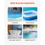 VEVOR Pool Vacuum 32 L/min Oplaadbare Zwembadreiniger met Verlengstok