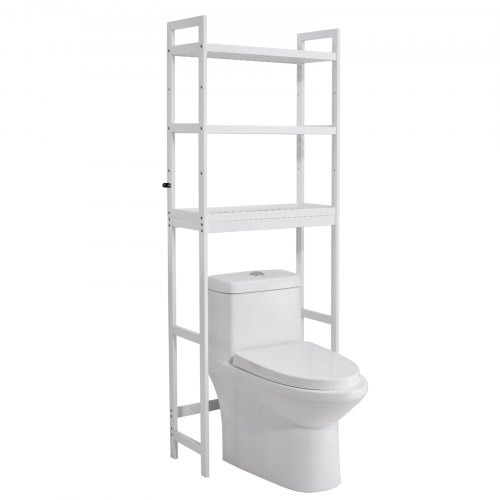 Bamboe Over-het-Toilet Opbergrek - 3-Laags Badkamerkast voor Bamboe Over-het-Toilet Opbergrek - 3-Laags Badkamerkast voor