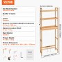 VEVOR Over the Toilet Storage 3-Tier Bathroom Shelf Rack Space Saver Organizer