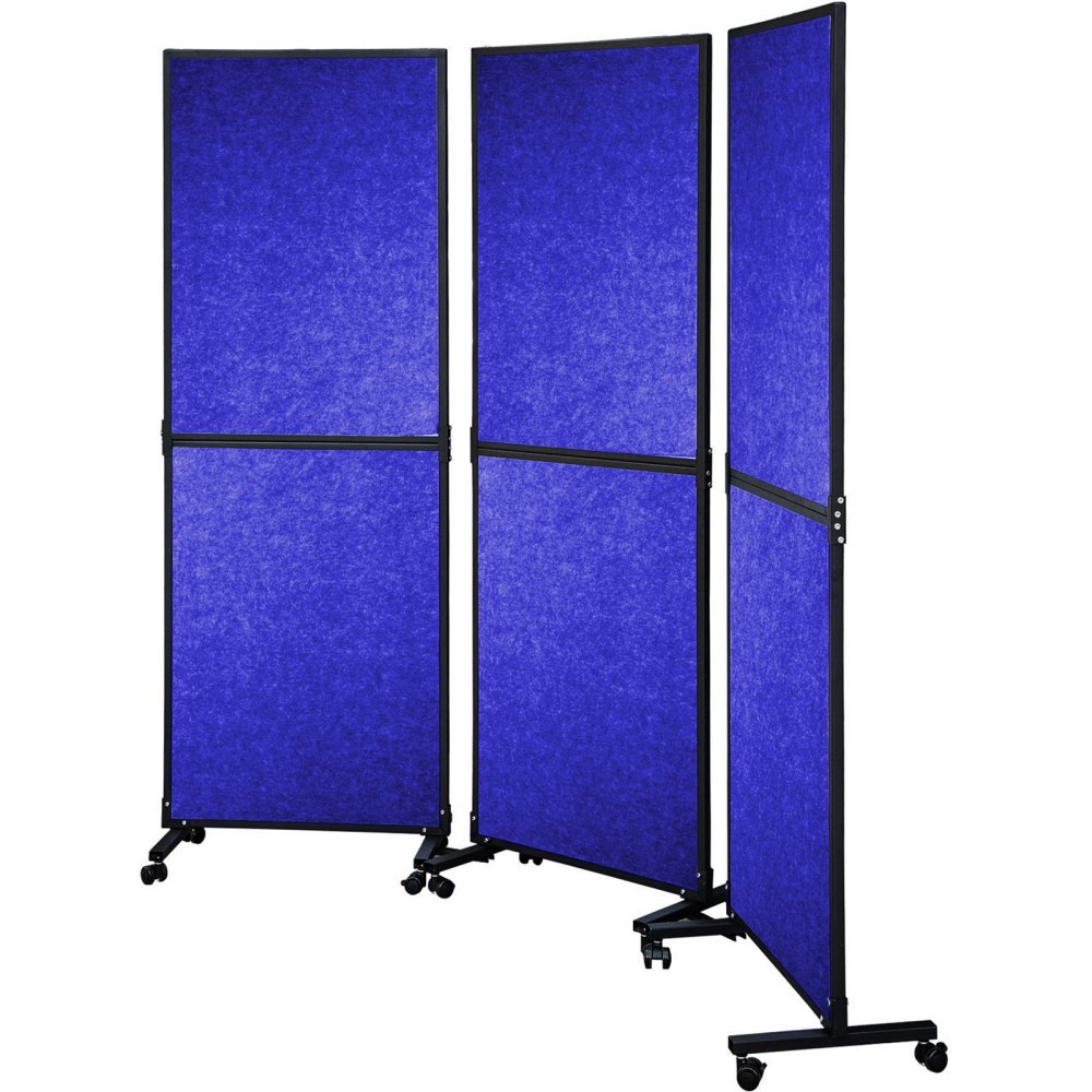 VEVOR Kamerverdeler Kamerscherm 3-pack Paravent Marineblauw 183x168cm Vrijstaand