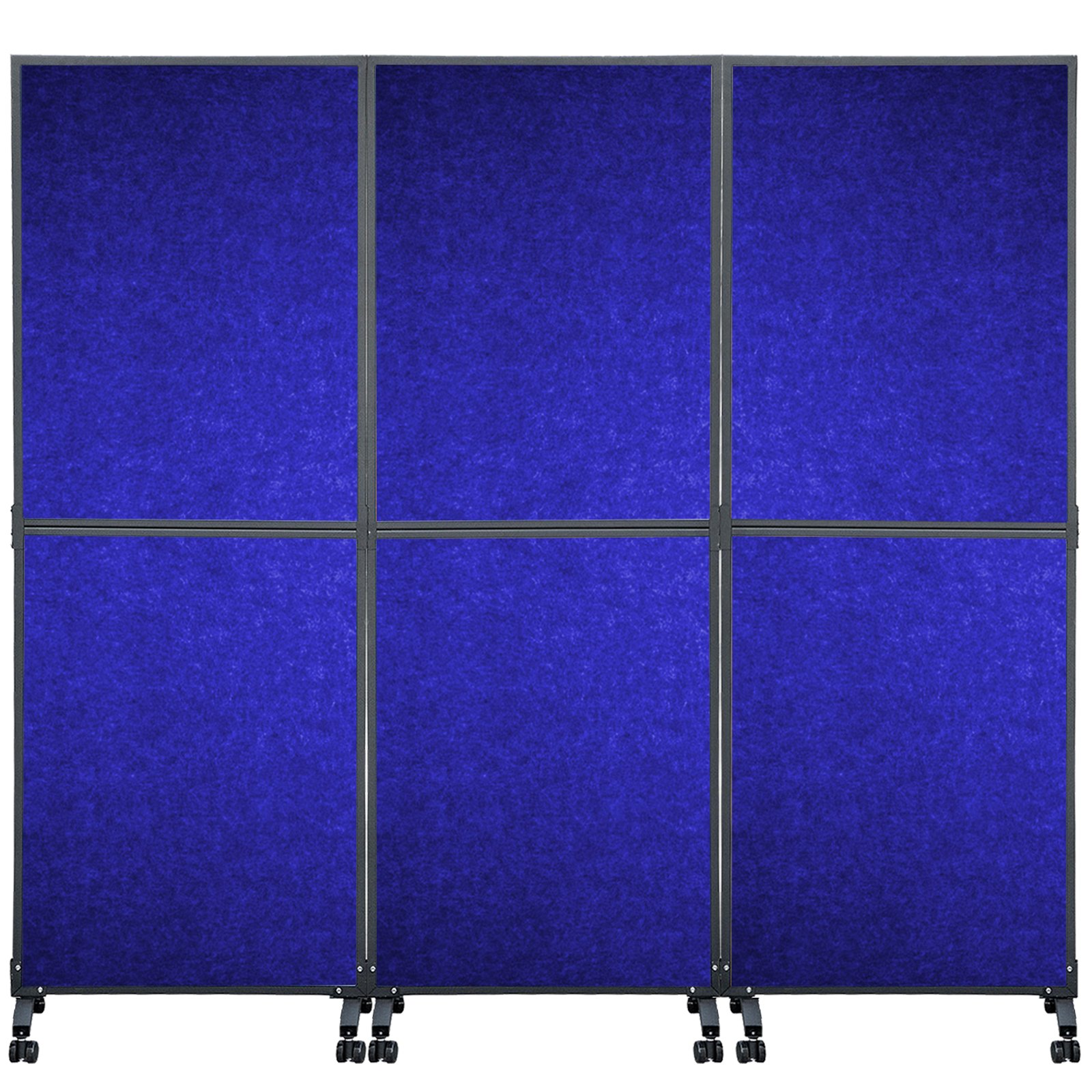 VEVOR Kamerverdeler Kamerscherm 3-pack Paravent Marineblauw 183x168cm Vrijstaand