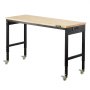 VEVOR Werkbank 1524 x 559 x 711-1030 mm, draagvermogen 907 kg, werktafel met stopcontact, wielen en ophangbord, robuuste werktafel met eikenhouten blad voor garage, werkplaats, kantoor en thuis