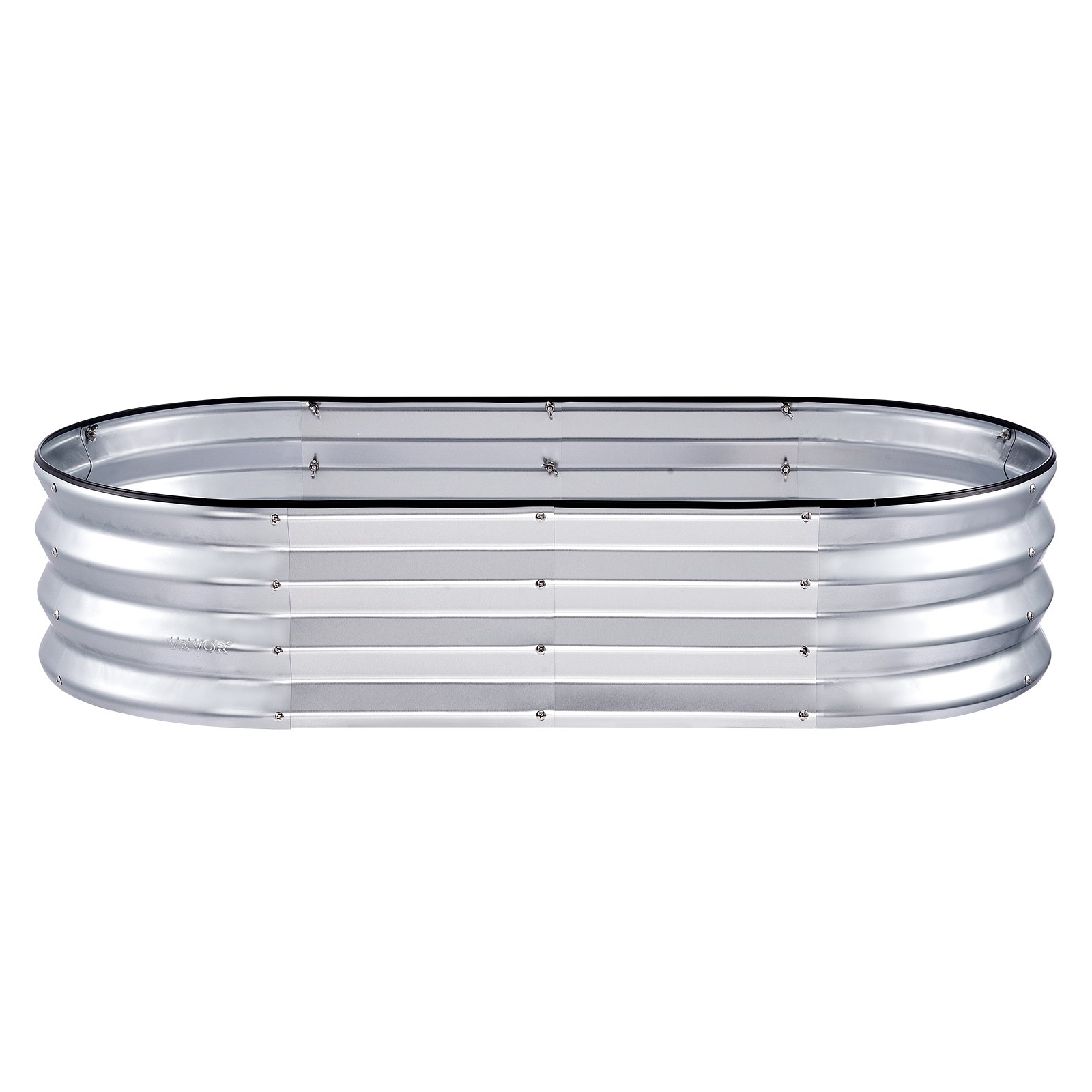 VEVOR verhoogde plantenbak bloembak tuinbak terrasmoestuin tuinbed plantbed zilver 120x60x30cm gegalvaniseerd metaal ideaal voor het kweken van groenten, fruit, kruiden, enz.