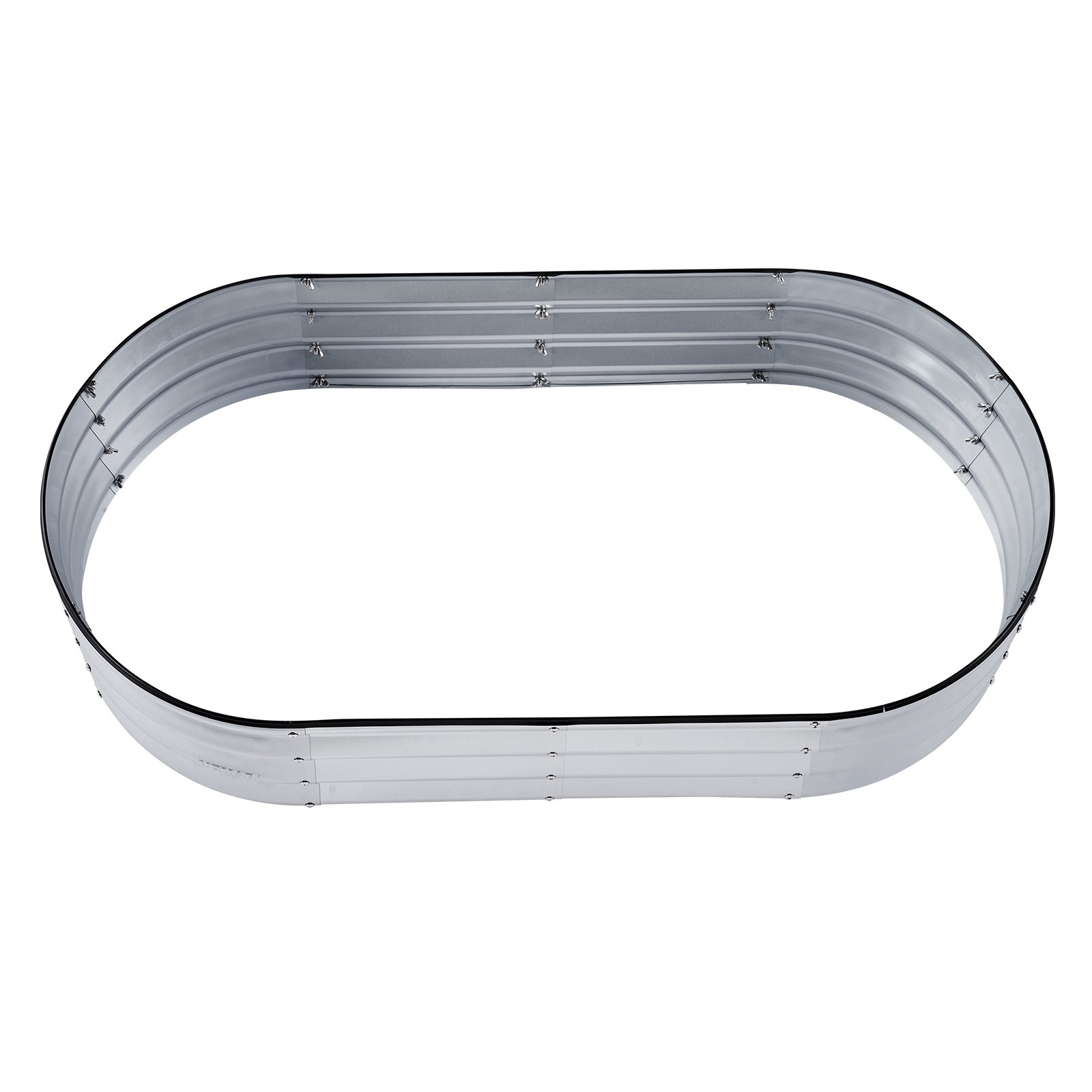 VEVOR verhoogde plantenbak bloembak tuinbak terrasmoestuin tuinbed plantbed zilver 120x60x30cm gegalvaniseerd metaal ideaal voor het kweken van groenten, fruit, kruiden, enz.