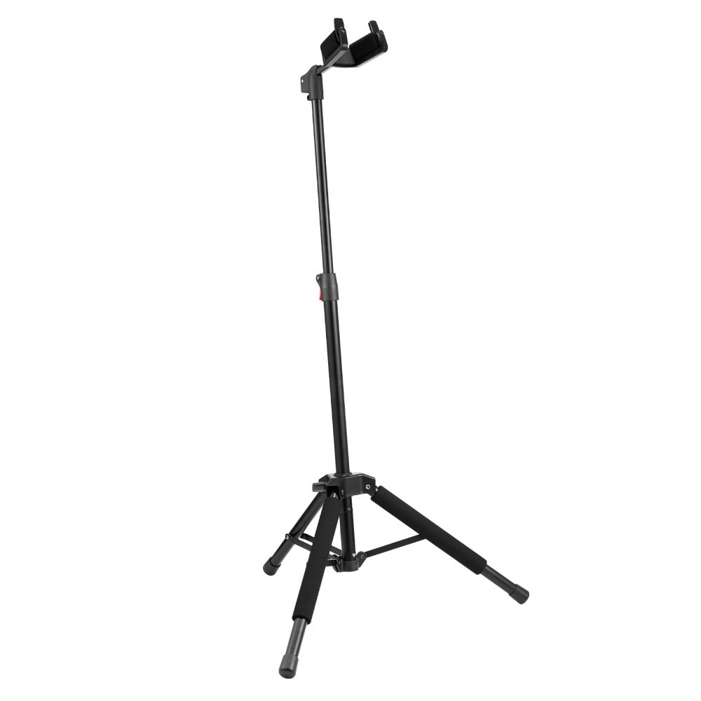 VEVOR Tripod Guitar Stand, 33 lbs/15 kg Load Capacity, Floor-Standing Foldable Guitar Stand Display Rack with 35.4-47.2 in/900-1200 mm Adjustable Height, for Guitar Acoustic Electric Classical Bass