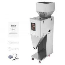 VEVOR Deeltjesvulmachine, 0,044-6,6 lbs/20-3000g, Automatische Vulmachine met Voetpedaal, Roestvrij Staal Weegvulmachine, Weegvulmachine voor Bonen Zaden Korrels Thee Korrelige Verpakking