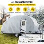 VEVOR Teardrop Trailer Cover, Fit for 18' - 20' Trailers, Upgraded Non-Woven 4 Layers Camper Cover, UV-proof Waterproof Travel Trailer Cover with 2 Wind-proof Straps and 1 Storage Bag