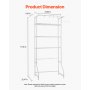 VEVOR Opbergrek boven wasmachine/droger, enkele rij, 3 lagen, wit