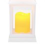 VEVOR 12-pack decoratieve kaarslantaarns, elektrische LED vlamloze kaarsen, kunststof houders met glas, wanddecoratie voor veranda's, bruiloftstafels, feesten, boerderijen, wit, 105x105x240 mm