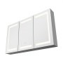 VEVOR Lighted Medicine Cabinet with Mirror, 100 x 60 cm Wall-Mounted, 3 Color Dimmable LED Bathroom Medicine Cabinet with Tempered Glass Mirror, Memory Function/2 Adjustable Shelves/ Outlets & USBs