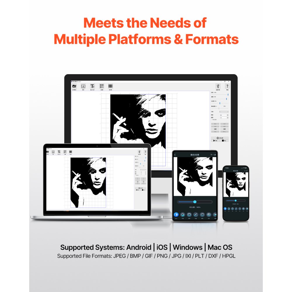 VEVOR Portable Laser Engraver, 600 mm/s High Speed, 5W Handheld Engraving Machine, DIY Laser Engraver and Cutter Basic Set, for Mental, Single Blue Laser Wood, Leather, Arylic, Fiber, Jewelry, Glass