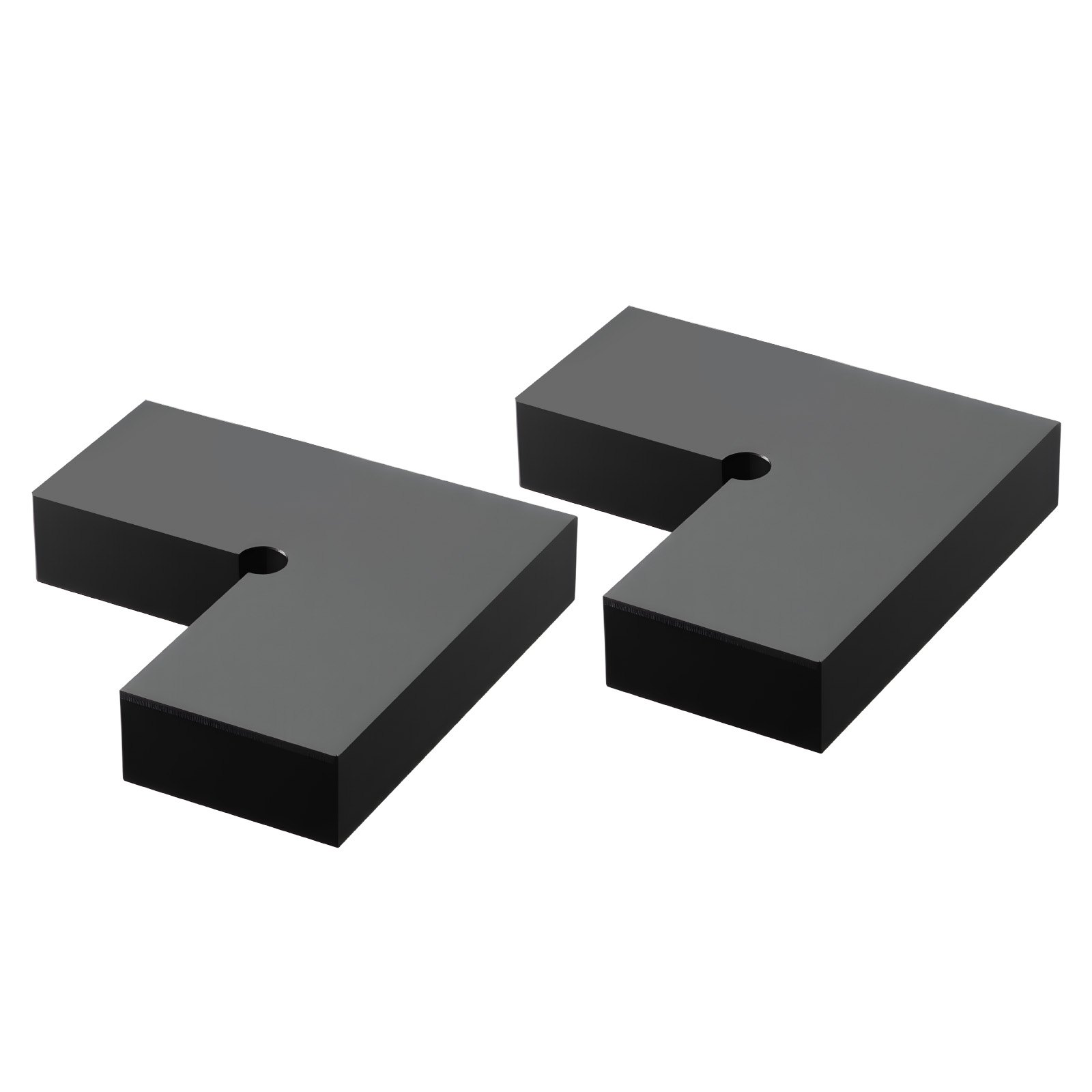 VEVOR 2 Pack Corner Connectors for Handrail, Extension Stair Railing Accessories, POM Hand Rail Connector Fittings for Rectangular Cable Railing, Deck Cable Rail System Outdoor, Matte Black, HT-05