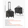 VEVOR Laptop Notebook Trolley Aktetas Notebooktas 17,3 inch / 43,9 cm Zwart/Goud
