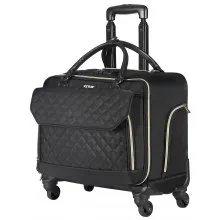 VEVOR Laptop Notebook Trolley Aktetas Notebooktas 45x23x47cm Zwart/Goud