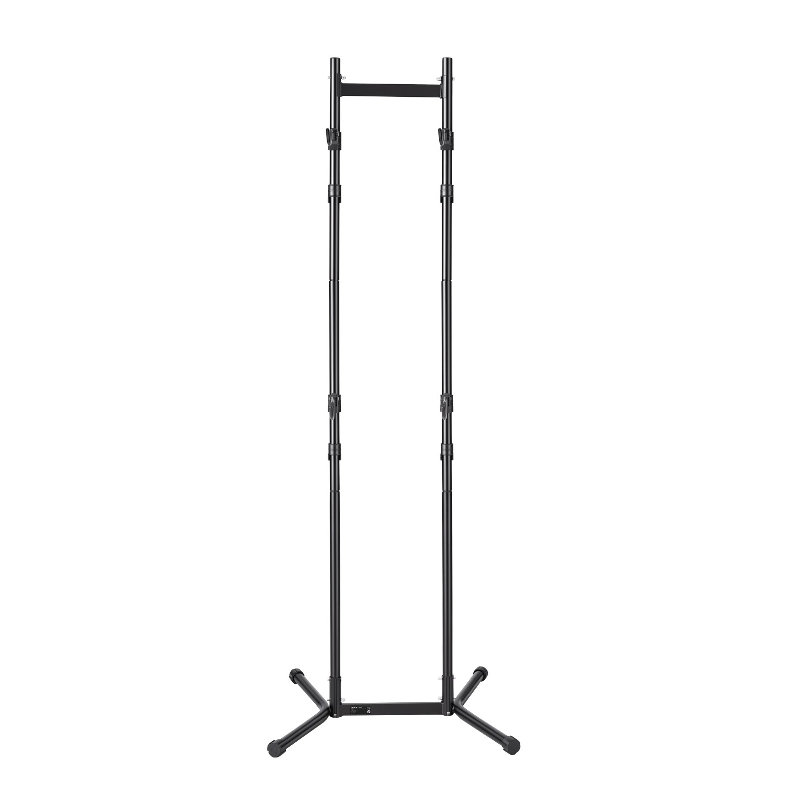 VEVOR Fietsenrek, verticaal fietsenrek voor 4 fietsen, zwart, frame van koolstofstaal, in hoogte verstelbare haken, vrijstaand en zonder boren te monteren, max. draagvermogen 70 kg, universeel voor mountainbikes en racefietsen