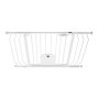 VEVOR Traphekje 75–111 cm Verstelbare breedte, Deurhekje met kattenluik, incl. druk- en wandmontageset, Kinderhekje, Babyhekje voor trappen, deuren en woonkamer, Wit