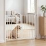 VEVOR Baby Gate for Stairs, 31-48 in Adjustable Width, 30 in High Dog Gate, No Bottom Bar, One-Handed Operation, Easy Drilling Installation with Hardware Kit, for Stairs, Doorways, and House, White