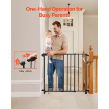 VEVOR Baby Gate Hondenhekje Scheiding 750-1092mm Verstelbare Breedte Zwart