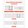 VEVOR Baby Gate, 192 Inches Extra Wide, 28 Inches High 8-Panel Foldable Dog Gate, for Child Pet Security, One-Hand Open, Install Between Two Walls or As a Fence, for Stairs and Doorways, Black