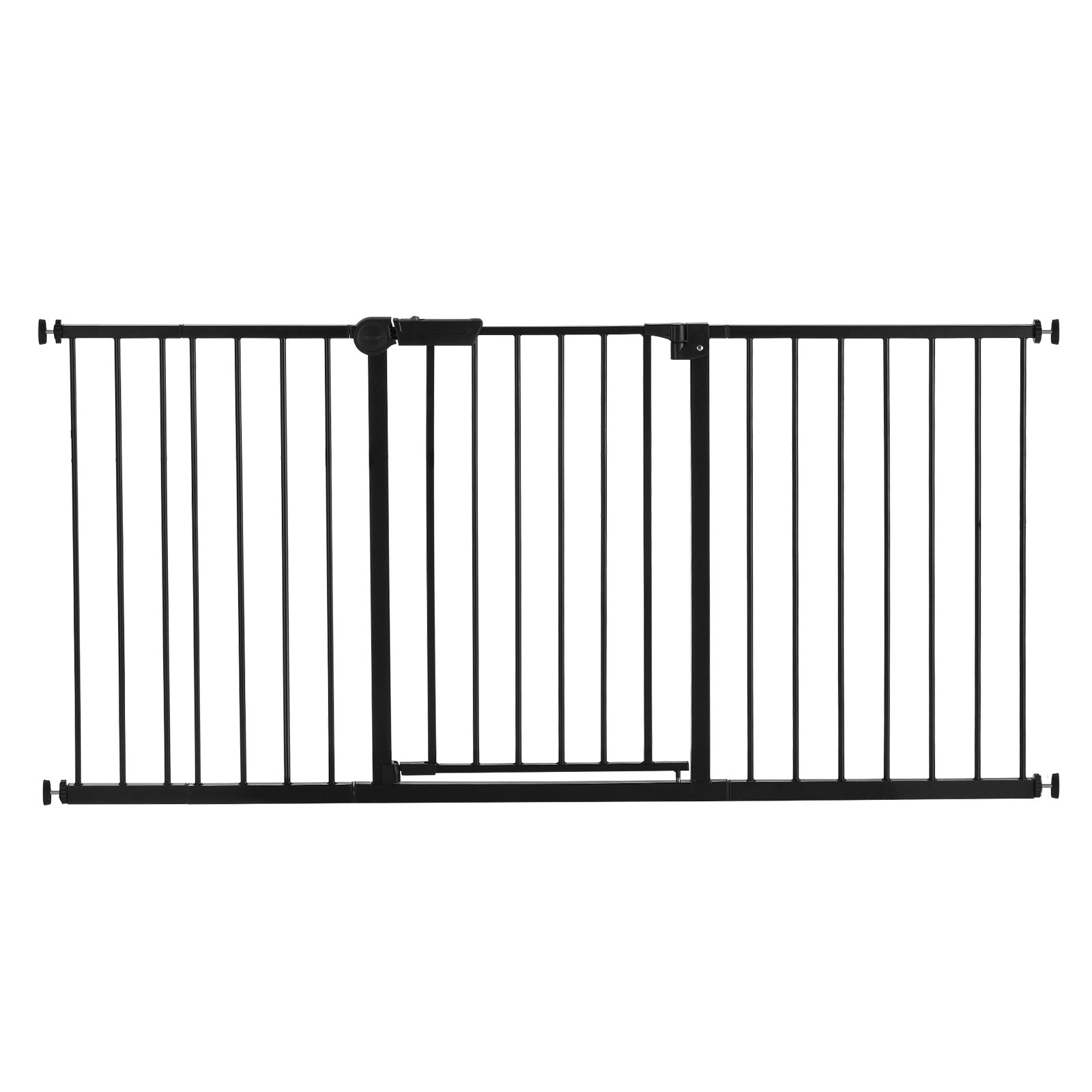 VEVOR Baby Gate Hondenhekje Scheiding met Verstelbare Breedte (154-161 cm), 76,2 cm Hoog Traphekje met Dubbel Vergrendelingssysteem en Eénhandsopening, voor Trappen en Deuren, Zwart