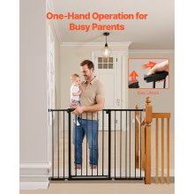 VEVOR Baby Gate Hondenhekje Scheiding 650-1219 mm Verstelbare Breedte Zwart