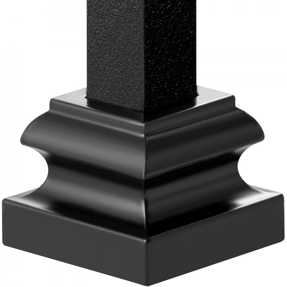 VEVOR 50-delige set paalsteunen, aluminium paalschoen, paalschroefhuls, schroefhuls, steunvoet, geschikt voor trapleuningen, enkele bochten, dubbele bochten, dubbele manden, 34,5 x 34,5 x 26,5 mm