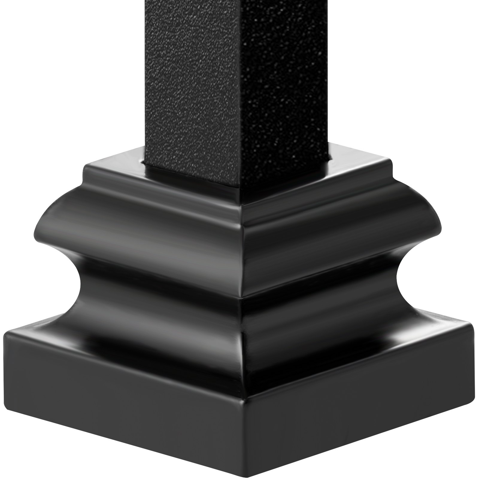 VEVOR 50-delige set paalsteunen, aluminium paalschoen, paalschroefhuls, schroefhuls, steunvoet, geschikt voor trapleuningen, enkele bochten, dubbele bochten, dubbele manden, 34,5 x 34,5 x 26,5 mm