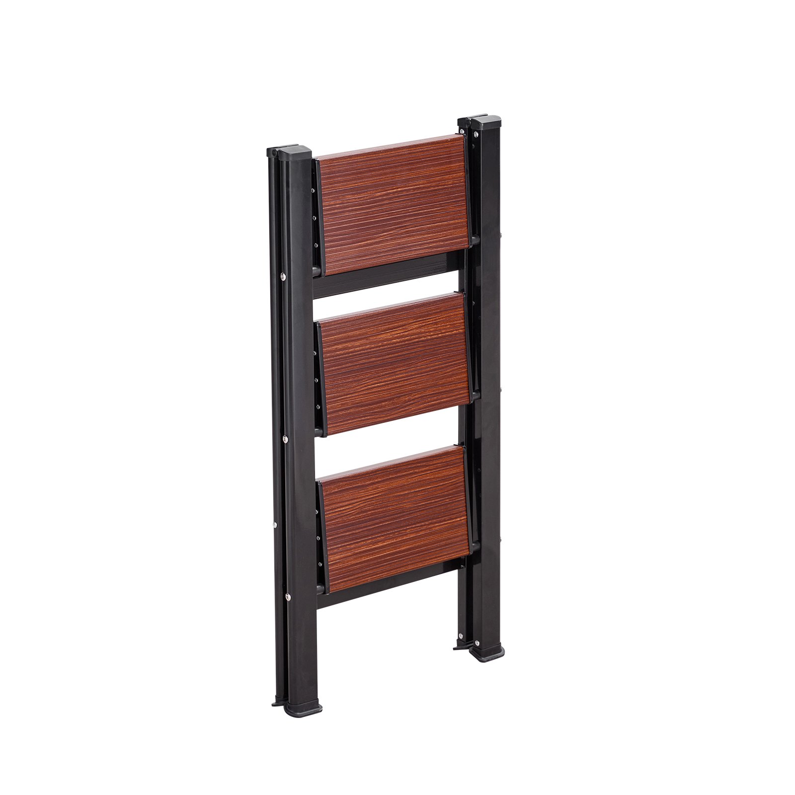 VEVOR 3 Step Ladder, Folding Step Stool with Wide Anti-Slip Pedal and Comfort Handgrip, Lightweight 330 lbs Capacity Portable Aluminum Plant Support, Multi-Use for Adults, Home Repairing, Cleaning