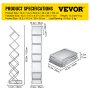 VEVOR Opvouwbaar Tijdschriftenrek Zilver Catalogus Houder Stand 26 x 36 x 152 cm Opvouwbare Catalogus van Aluminiumlegering en Pc-borden met 6 Vakken Gebruikt in Tentoonstellingen Beurzen Bibliotheken