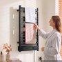 VEVOR elektrische badkamerradiator, 11 stangen, handdoekradiator, 550x1015 mm, zwart, handdoekverwarmer, afstandsbediening en app met touchscreen, 0-24-uurs timer, temperatuurbereik van 5 tot 40 °C, IPX4 waterdicht