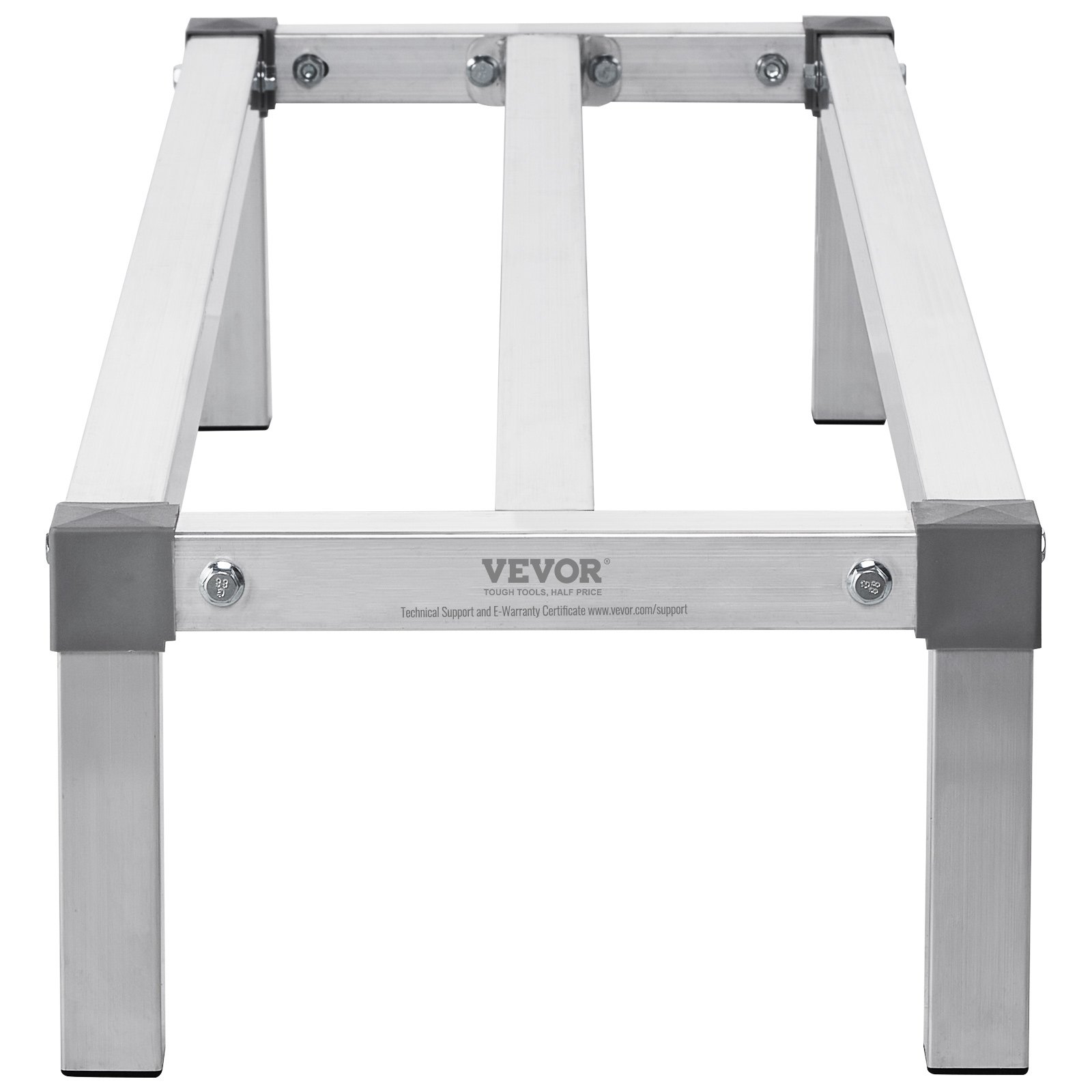 VEVOR Aluminium opbergrek, 48 x 14 inch commerciële vloerplank voor voedsel, 8 inch boven de grond, draagvermogen van 1000 lbs, volledig gelast aluminium opbergrek, voor opslag in restaurants, keukens, garages en voertuigen