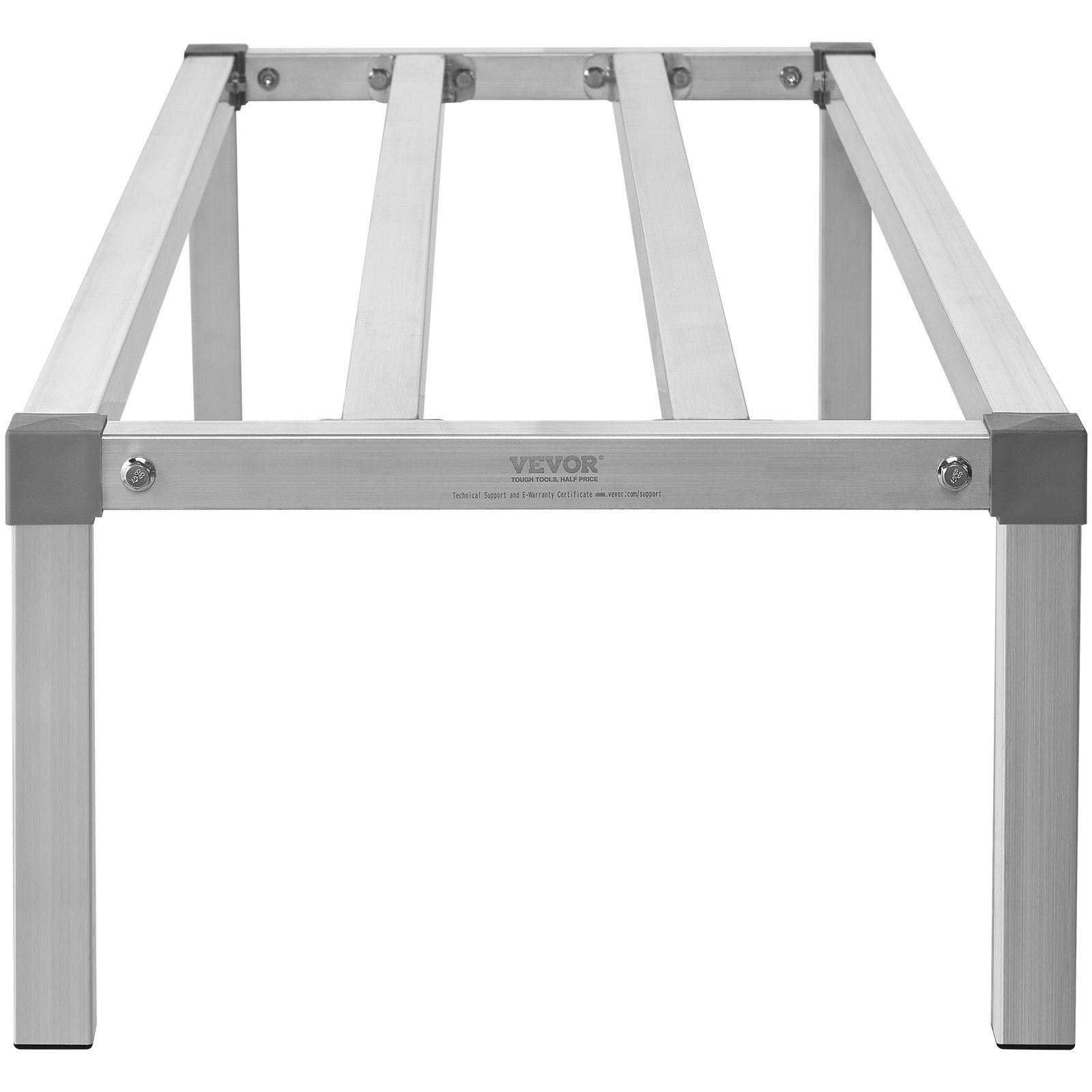 VEVOR Aluminium opbergrek, 60 x 20 inch commerciële vloerplank voor voedsel, 12 inch boven de grond, draagvermogen van 1000 lbs, volledig gelast aluminium opbergrek, voor opslag in restaurants, keukens, garages en voertuigen