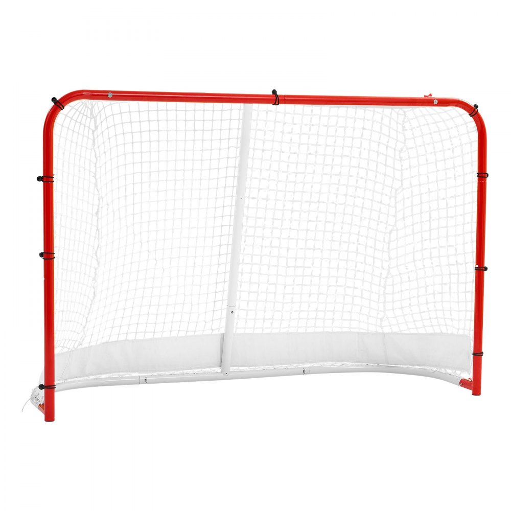 VEVOR straathockeydoel, robuust stalen net voor straat- en rolhockey, duurzaam hockeynet voor binnen- en buitengebruik, lichtgewicht en draagbaar, eenvoudig te monteren voor tuin, park of garage, 183 x 122 cm