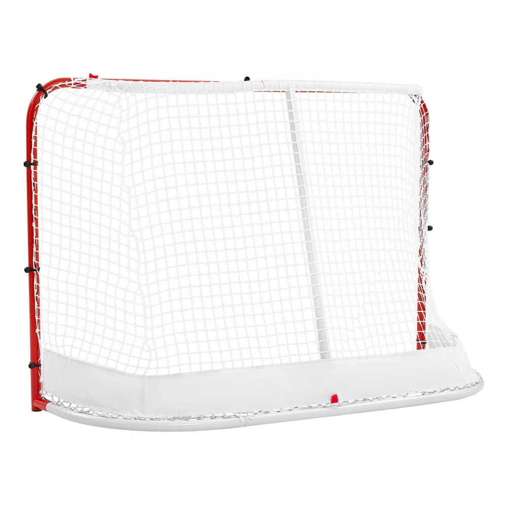 VEVOR straathockeydoel, robuust stalen net voor straat- en rolhockey, duurzaam hockeynet voor binnen- en buitengebruik, lichtgewicht en draagbaar, eenvoudig te monteren voor tuin, park of garage, 183 x 122 cm