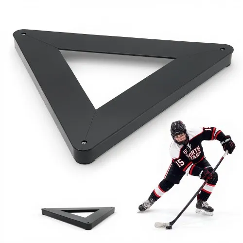 VEVOR Driehoekig Hockey Passer Rebounder voor het oefenen van passen en stickhandling, Multi-Angle Hockey Passing Aid, Draagbaar Trainingsapparaat voor op het ijs en daarbuiten, Puckcontrole en Schiettechniek