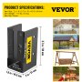 VEVOR verborgen balksteunen, 2x4 inch externe accent verborgen flens, 24 stuks. Verborgen balkbeugel, Q235 gepoedercoat staalplaat, voor montage aan de voorzijde, binnendiameter 40x91 mm voor balkdoorbuiging.