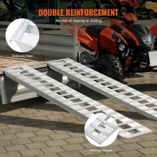 VEVOR auto-oprijplaat aluminium oprijplaten laadbrug 4535,9kg 2745x380mm 2 stuks.